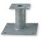 Pied de poteau double platine fixe galvanisés hauteur 150mm